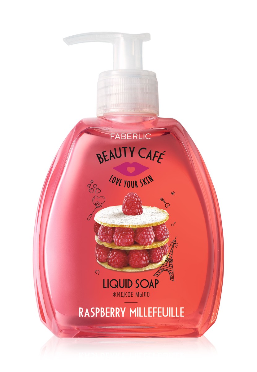 Жидкое мыло для рук «Малиновый мильфей» Beauty Cafe